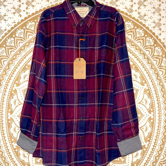 original weatherproof vintage Other - *NEW* MEN’S WEATHERPROOF VINTAGE LONG SLEEVE PLAID BUTTON-UP FLANNEL, SIZE L